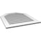 Ekena Millwork Octagonal Top Surface Mount PVC Gable Vent: Functional, w/ 3-1/2"W x 1"P Standard Frame, 28"W x 34"H GVPOT28X3401SF - alternate 2